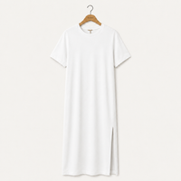Robe T-shirt Fente Latérale