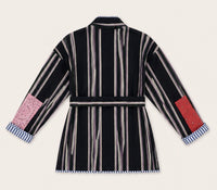 veste kimono rayée