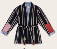 veste kimono rayée