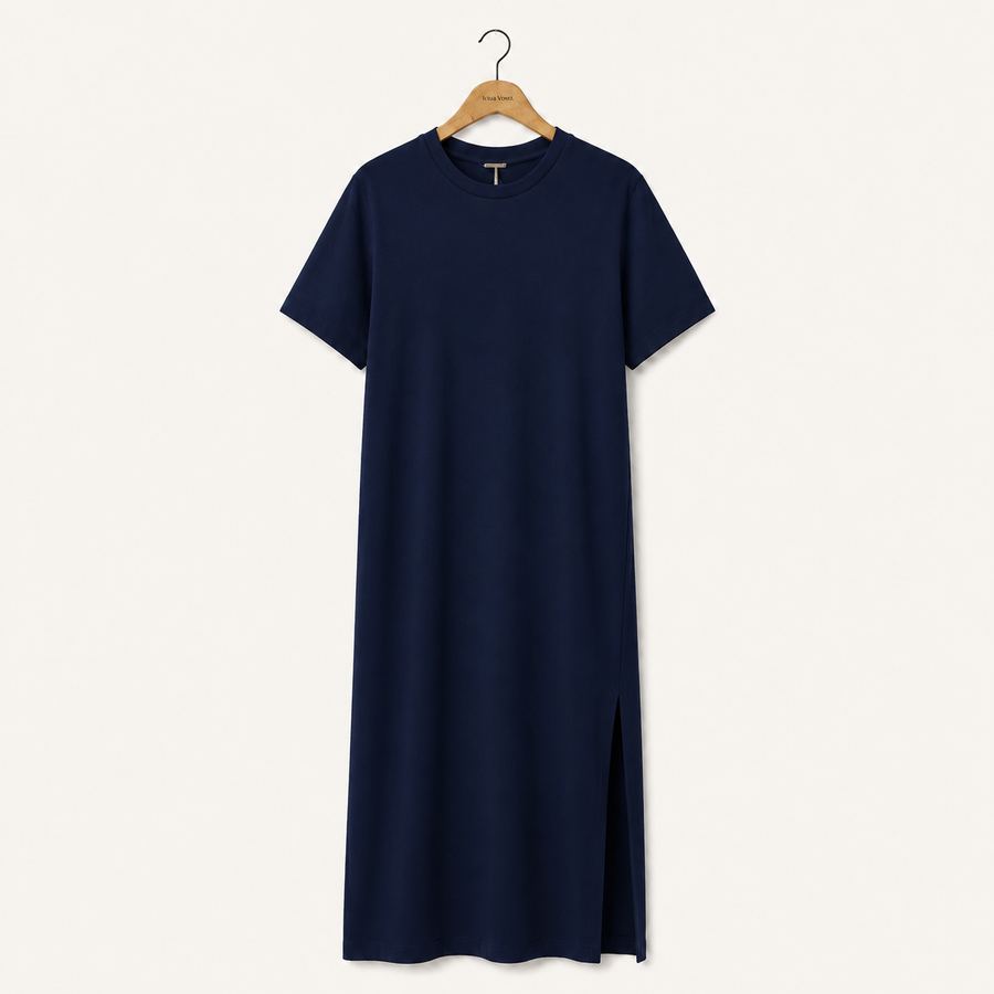 Robe T-shirt Fente Latérale