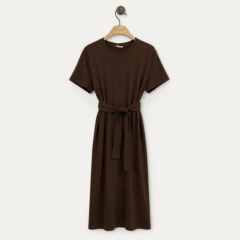 Robe T-shirt Fente Latérale