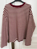 T-shirt Rayé Manches Longues