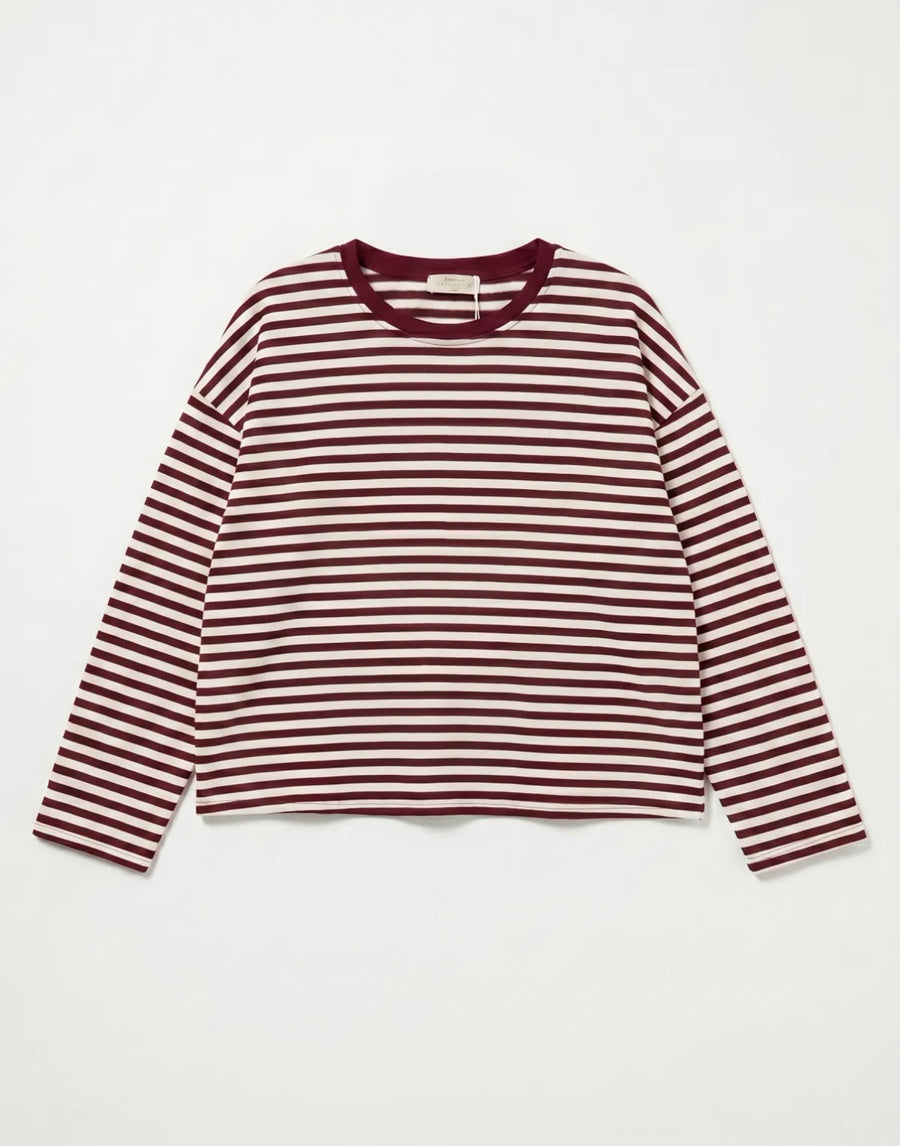 T-shirt Rayé Manches Longues
