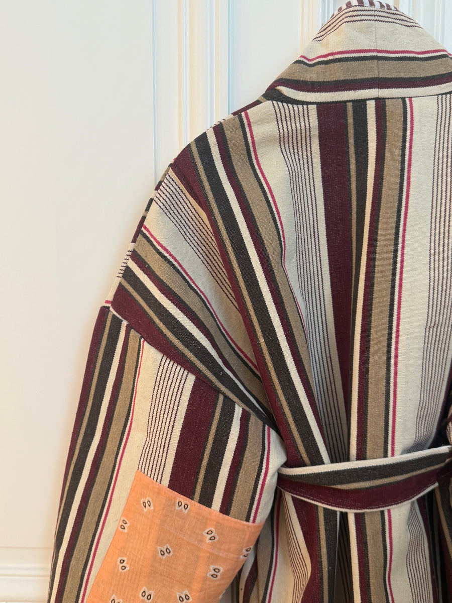 veste kimono rayée