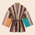 veste kimono rayée