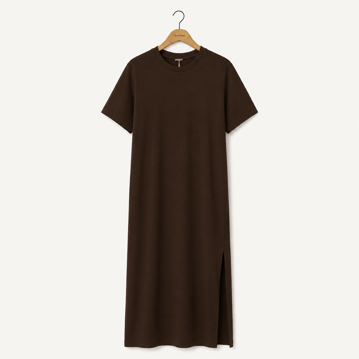 Robe T-shirt Fente Latérale