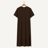 Robe T-shirt Fente Latérale